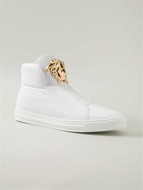 versace white sneakers men's|Versace black and white sneakers.